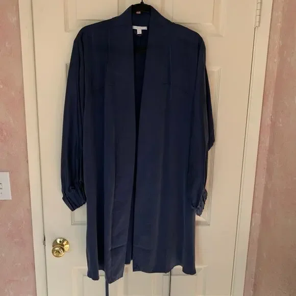 Lunya Washable Silk Robe MSRP $298 | Navy Blue | Size XS/S - Picture 3 of 10